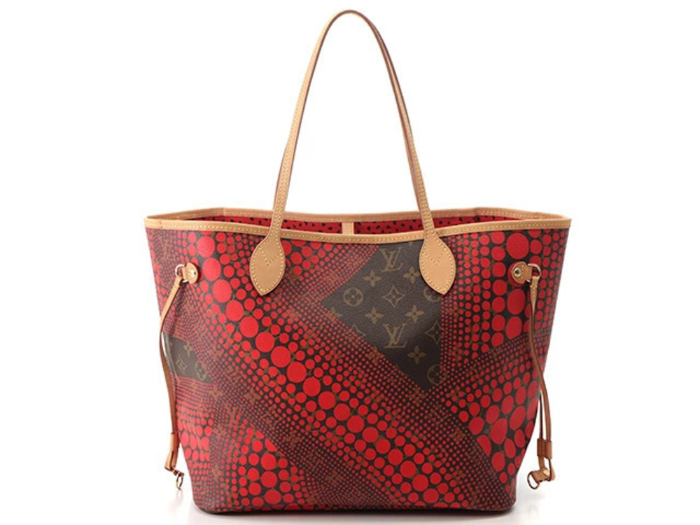 LOUIS VUITTON Neverfull Monogram New Wave Rouge Red Yayoi Kusama Pumpkin Dot